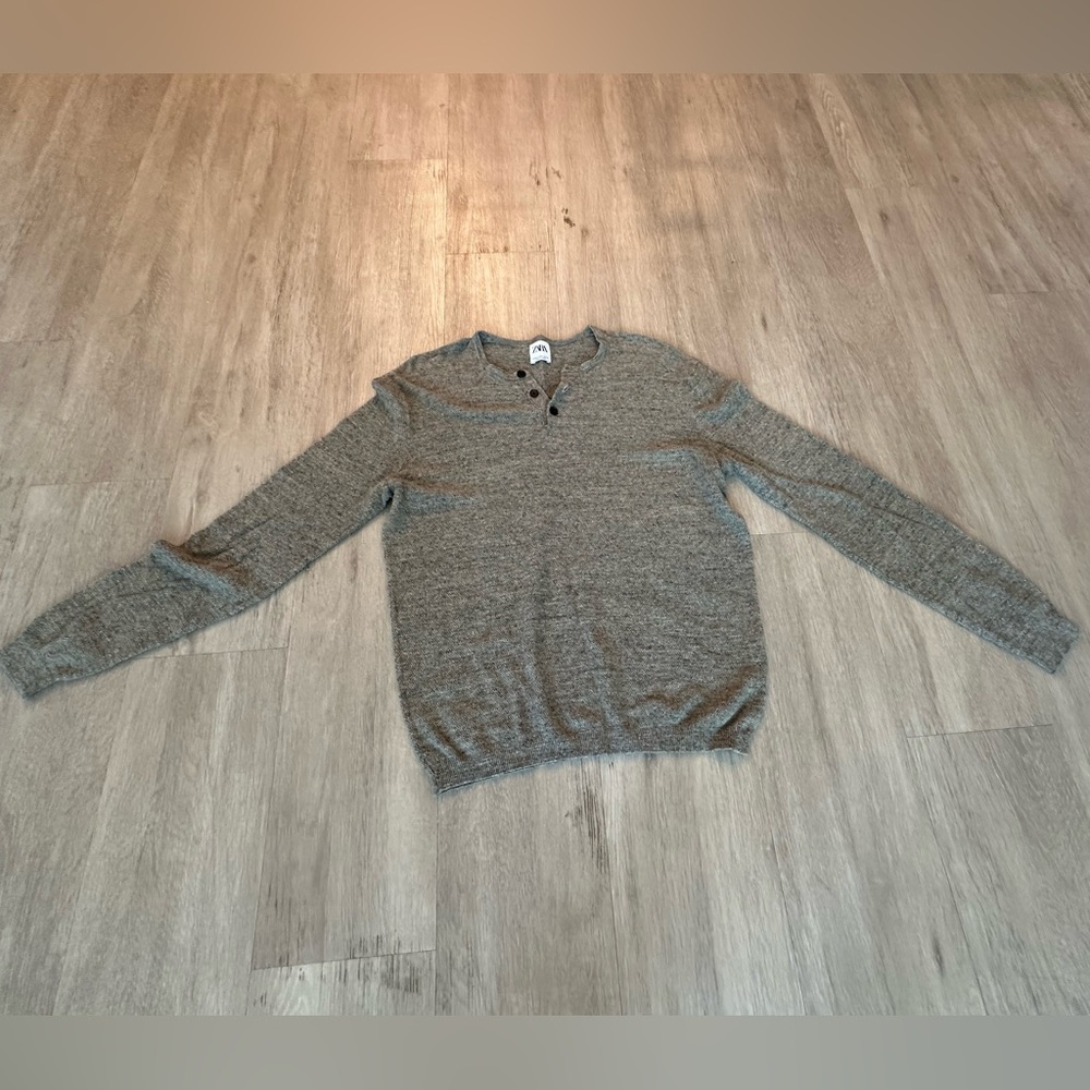 Zara Henley 3 Button Full Sleeve Shirt